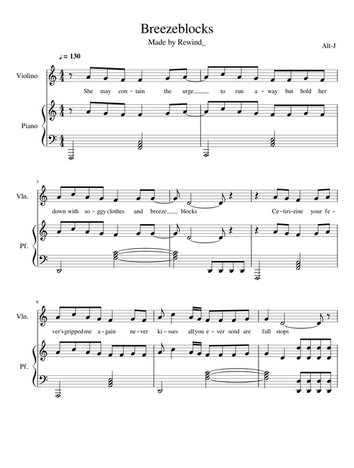 Alt-J - Breezeblocks (with lyrics)
