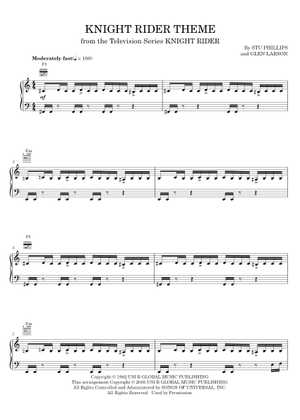 Theme Song - Knight Rider Sheet Music for Piano (Solo) | MuseScore.com