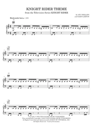 Knight Rider Samples Theme Song - Knight Rider Sheet Music for Piano (Solo) | MuseScore.com