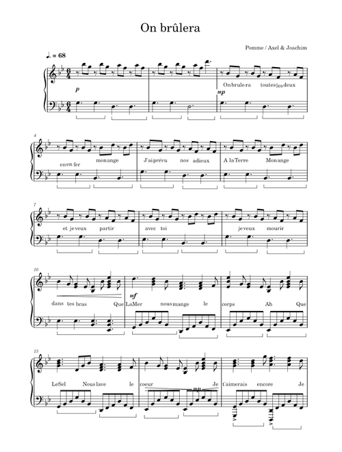 On brûlera – Pomme