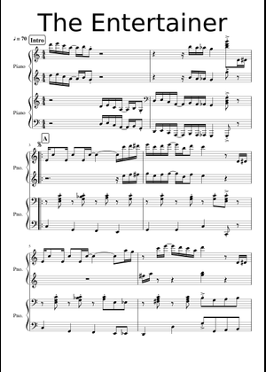 The Entertainer - Scott Joplin Sheet Music with Chords for Piano (Piano ...