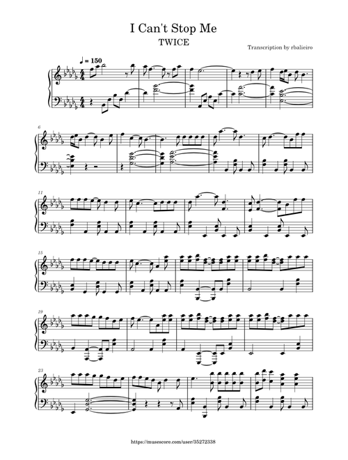 I Can't Stop Me — TWICE (트와이스) [Piano Version]
