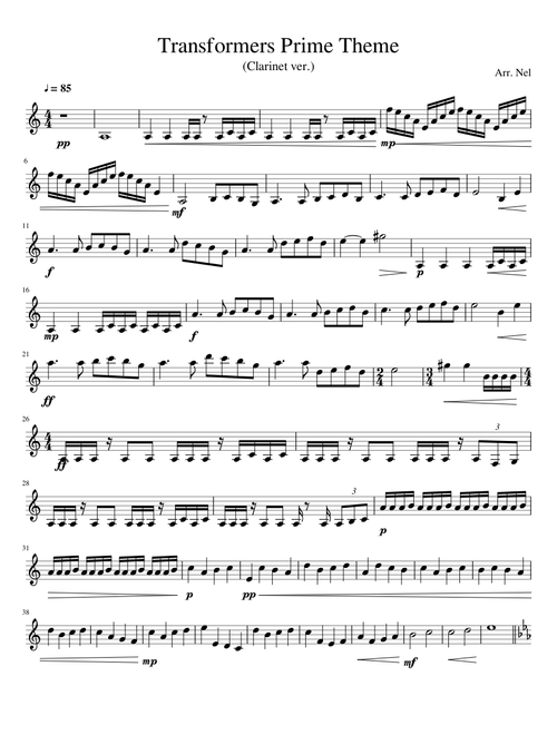 Transformers: Prime (Clarinet Solo)