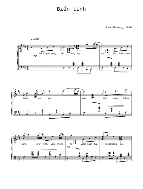 Biển tình - Lam Phương, 1966