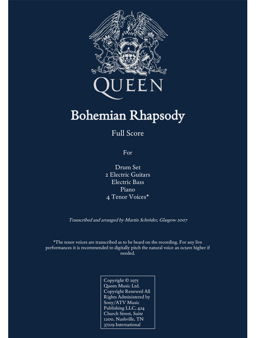 Bohemian Rhapsody (Arr. Martin Schröder) - Queen (Small Ensemble)