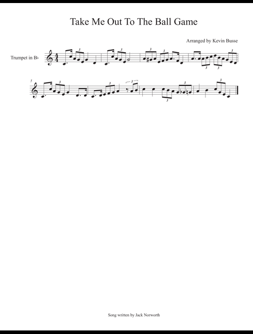 Take Me Out To The Ball Game - Trumpet (Arr. Kevin Busse) (Trumpet Solo)