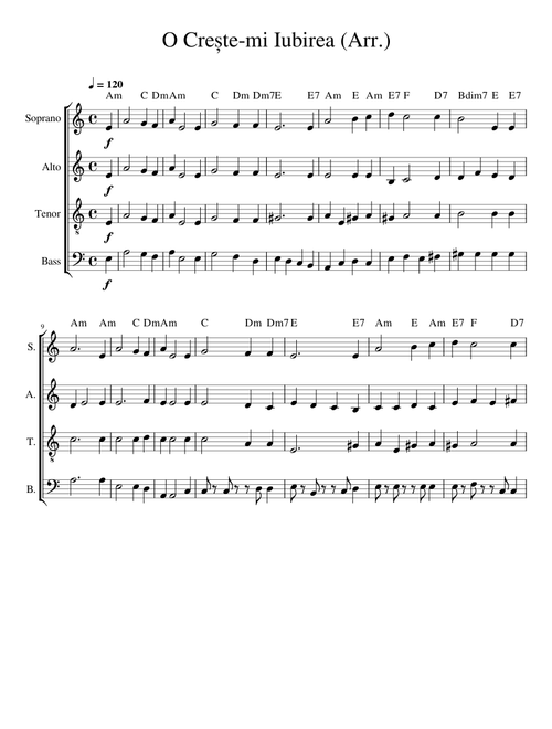 O Crește-mi Iubirea (Arrangement)