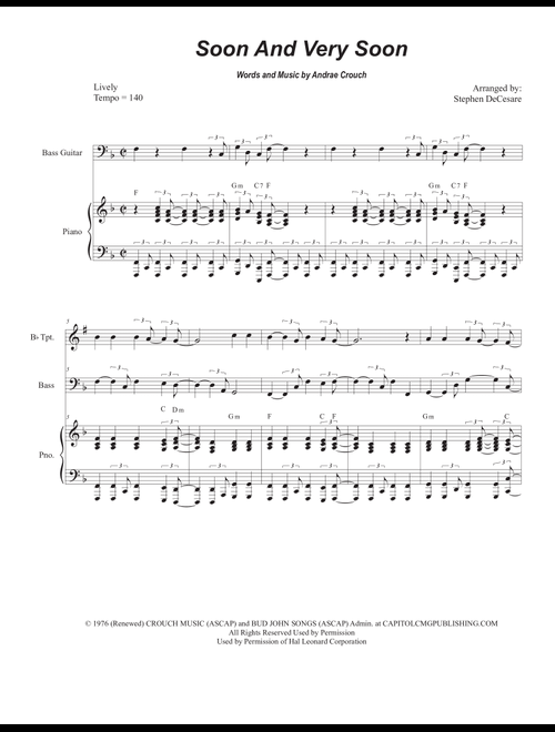 Soon And Very Soon (Arr. Stephen DeCesare) - Andrae Crouch (Trumpet and Piano)