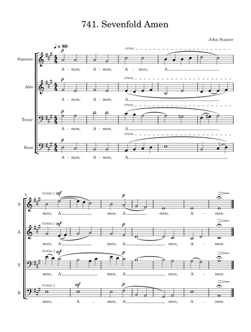 Sevenfold Amen – John Stainer
