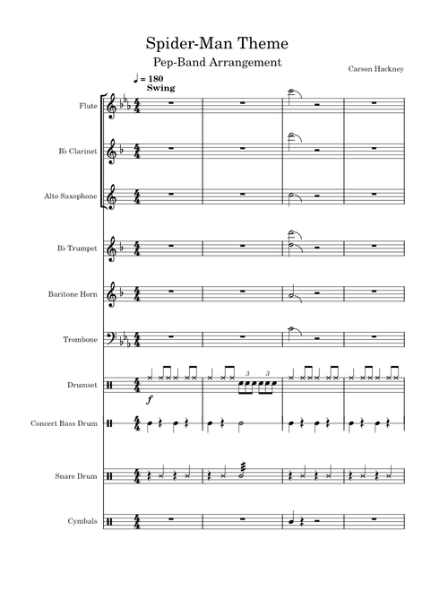Spider-Man Theme Song Pep-Band Arrangement