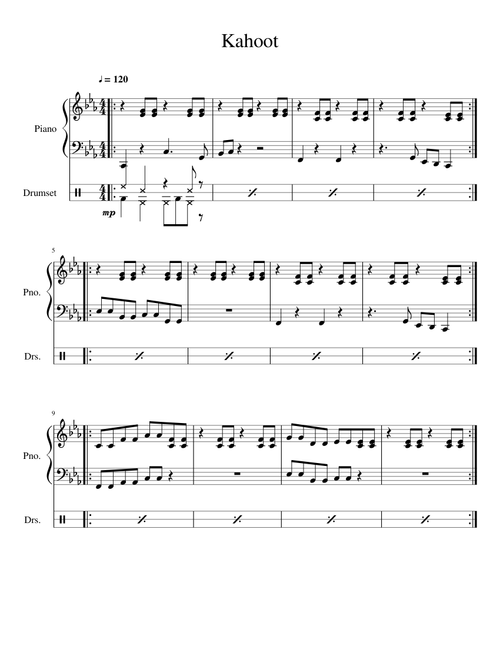 Kahoot! Lobby Theme for Piano
