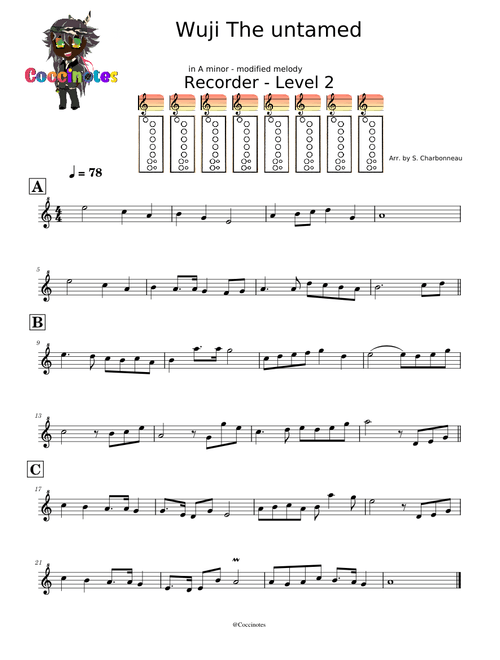 Wuji The Untamed - Recorder - Level 2