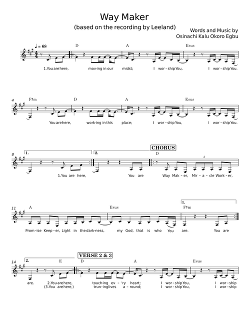 Way maker - Leeland