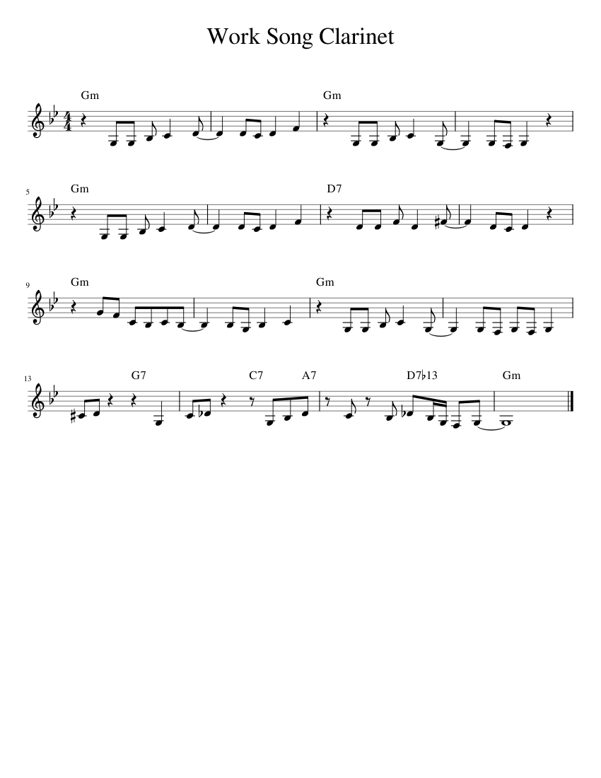 Work Song – Nat Adderley Sheet Music with Chords for