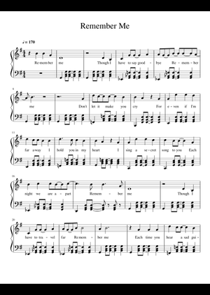 Remember Me (for beginners) Sheet Music for Piano (Solo