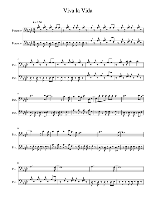 Viva la Vida Trombone Duet