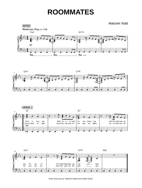 Roommates - Malcolm Todd (Piano)