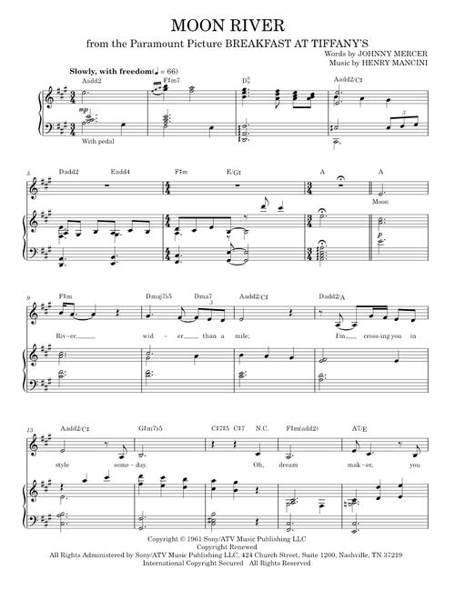 Moon River - Andrea Bocelli, Andy Williams, Henry Mancini