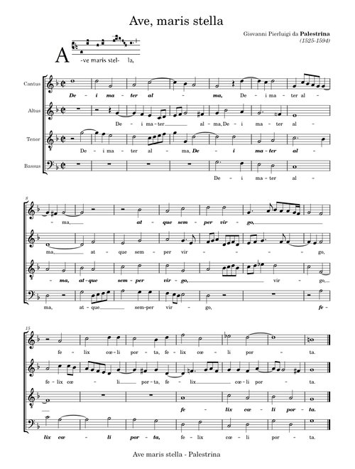 Ave maris stella - Palestrina