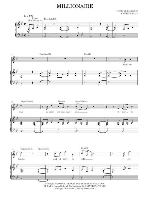 Millionaire - Chris Stapleton (Piano-Vocal-Guitar)