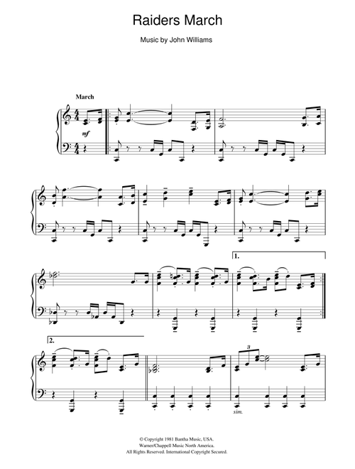 Raiders March - John Williams (Piano Solo)