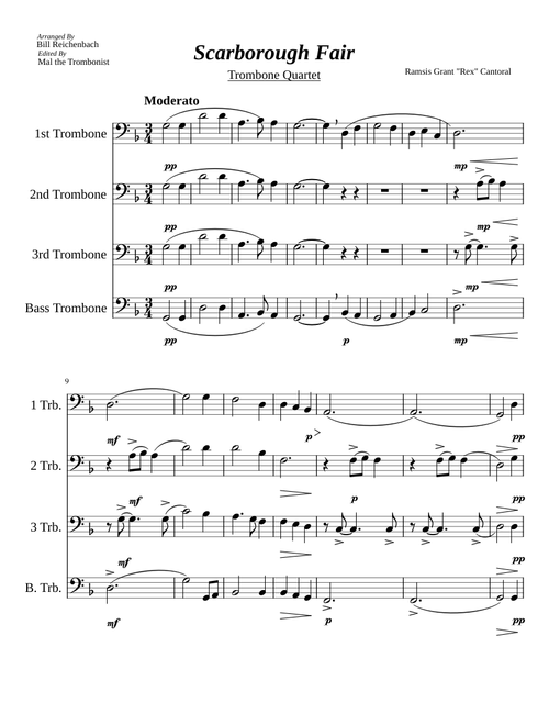 Scarborough Fair - Trombone Quartet