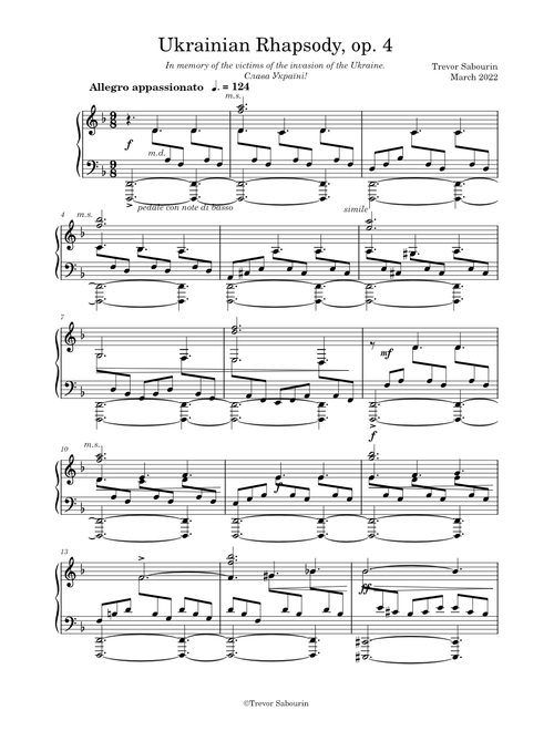 Ukrainian Rhapsody, op. 4