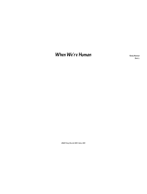 When We're Human - Randy Newman (Big Band)