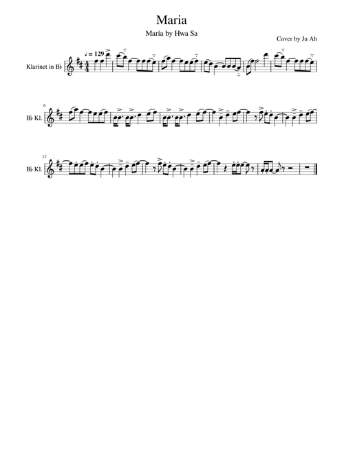 Maria - Hwa Sa bladmuziek chorus only