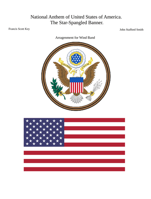 National Anthem of United States of America. The Star-Spangled Banner.