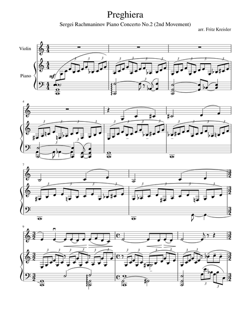 Rachmaninoff/Kreisler - Preghiera