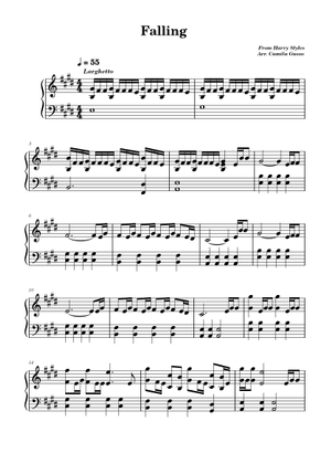 Play Official version of Falling Sheet Music by Harry Styles for Piano ...