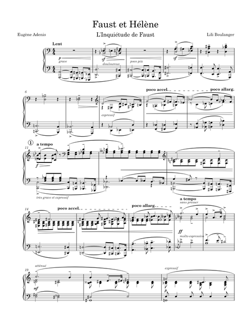 Faust et Hélène – Lili Boulanger