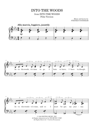 Play Official version of Into The Woods Sheet Music by Stephen Sondheim ...