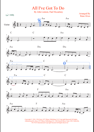 Play Official version of All I've Got To Do Sheet Music by The