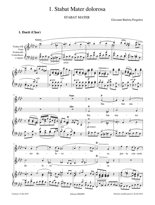 Stabat Mater, P.77 (1. Stabat mater dolorosa) - Giovanni Battista Pergolesi