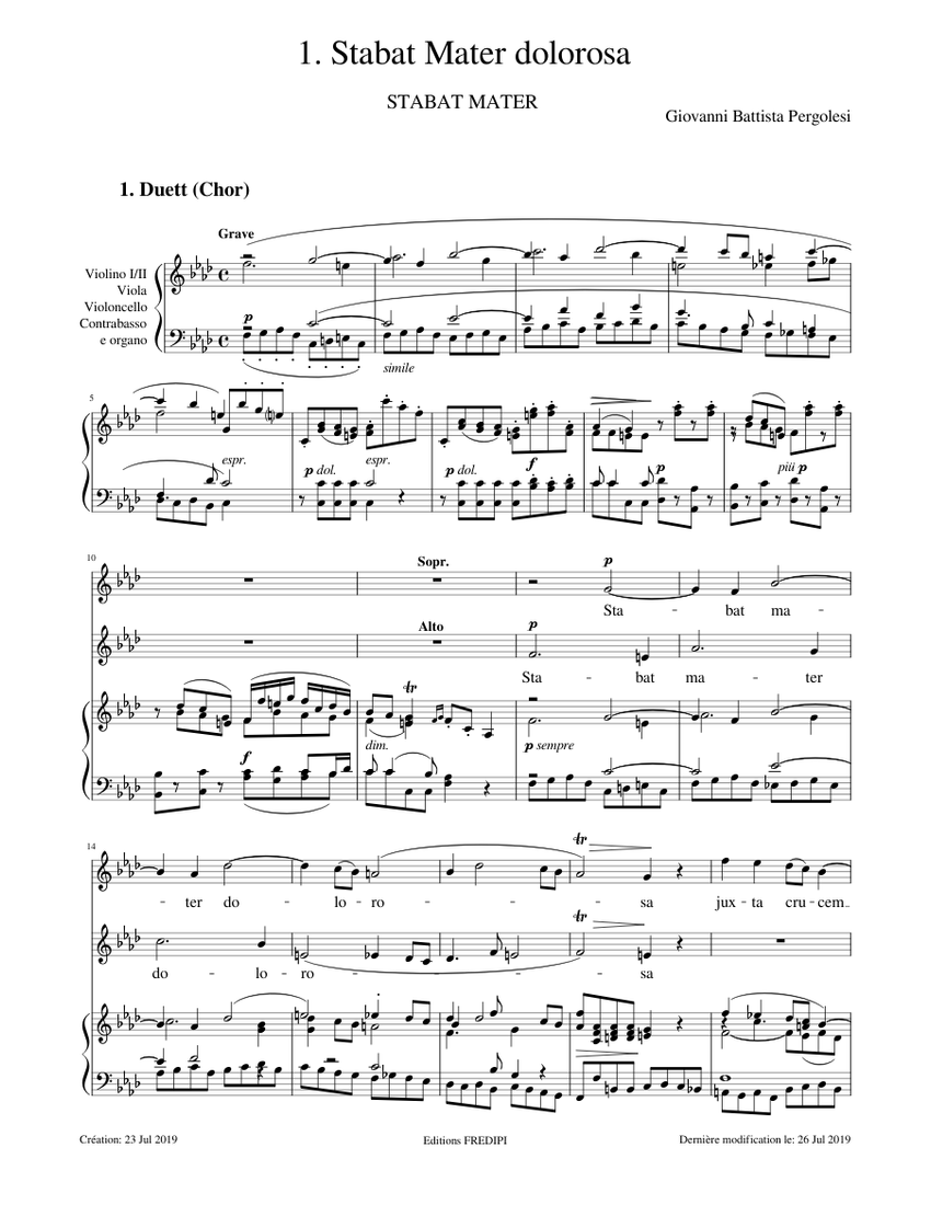 Stabat Mater, P.77 (1. Stabat mater dolorosa) - Giovanni Battista