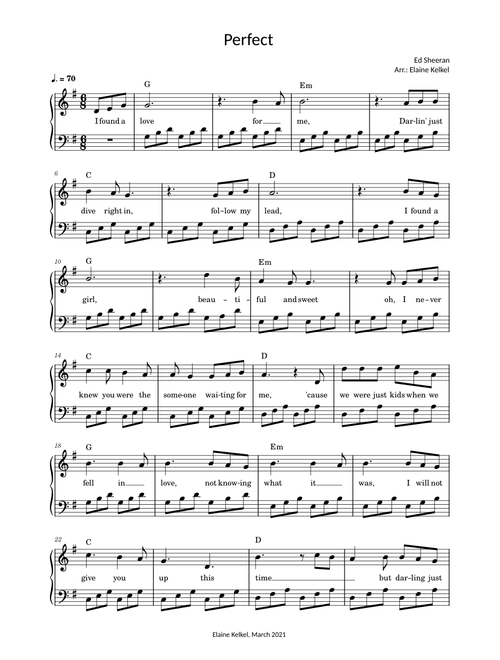 Ed Sheeran - Perfect (easy for beginners)
