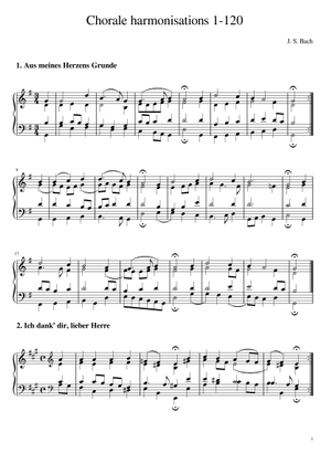Bach's chorale harmonisations 241-371 (Breitkopf numbering, no