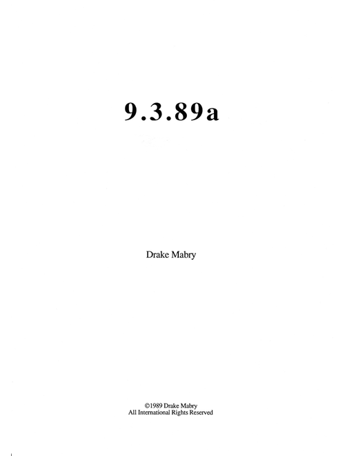 9.3.89a (solo for piano) - Drake Mabry (Piano Solo)