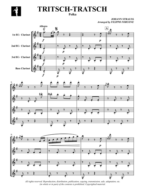 Tritsch-Tratsch Polka (Arr. Filippo Forcone) - Johann Strauss (Woodwind Ensemble)