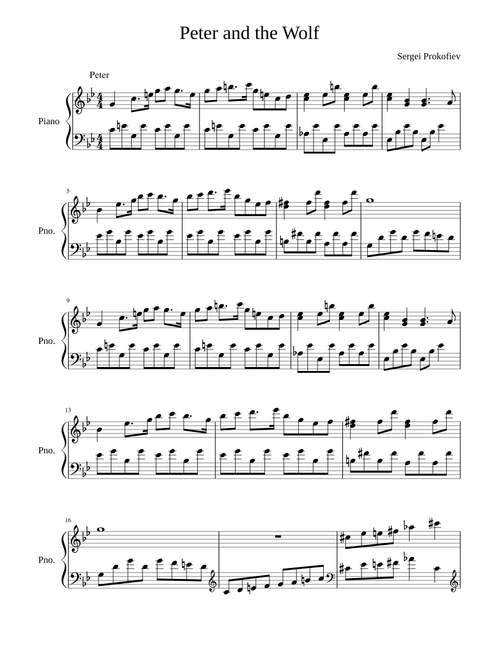Prokofiev Peter and the Wolf