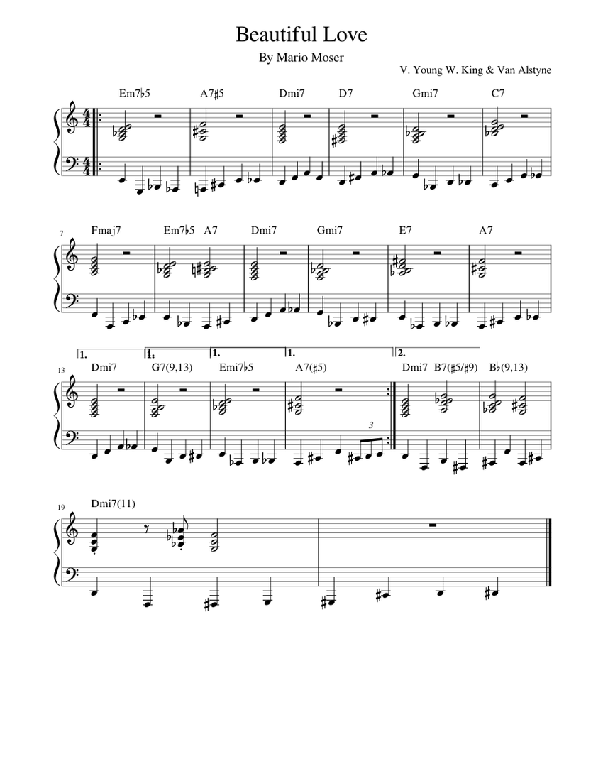 Beautiful Love Piano Tutorial