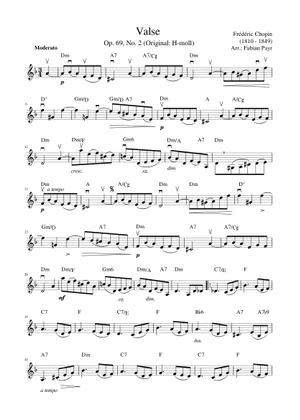 Chopin Waltz Op. 69 No. 2 in B Minor Sheet music for Chopin Waltz Op. 69 No. 2 in B Minor Sheet music for