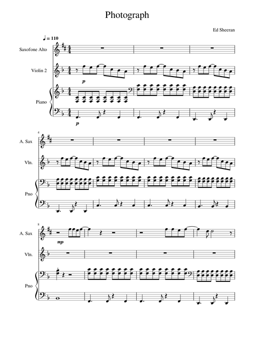 Photograph – Ed Sheeran Ed Sheeran - Photograph - String Quartet version
