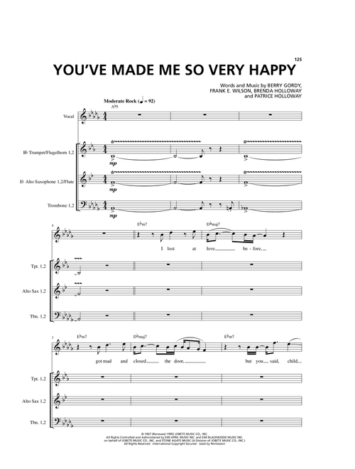 You've Made Me So Very Happy - Blood Sweat & Tears, Gloria Estefan, Brenda Holloway (Transcribed Score)