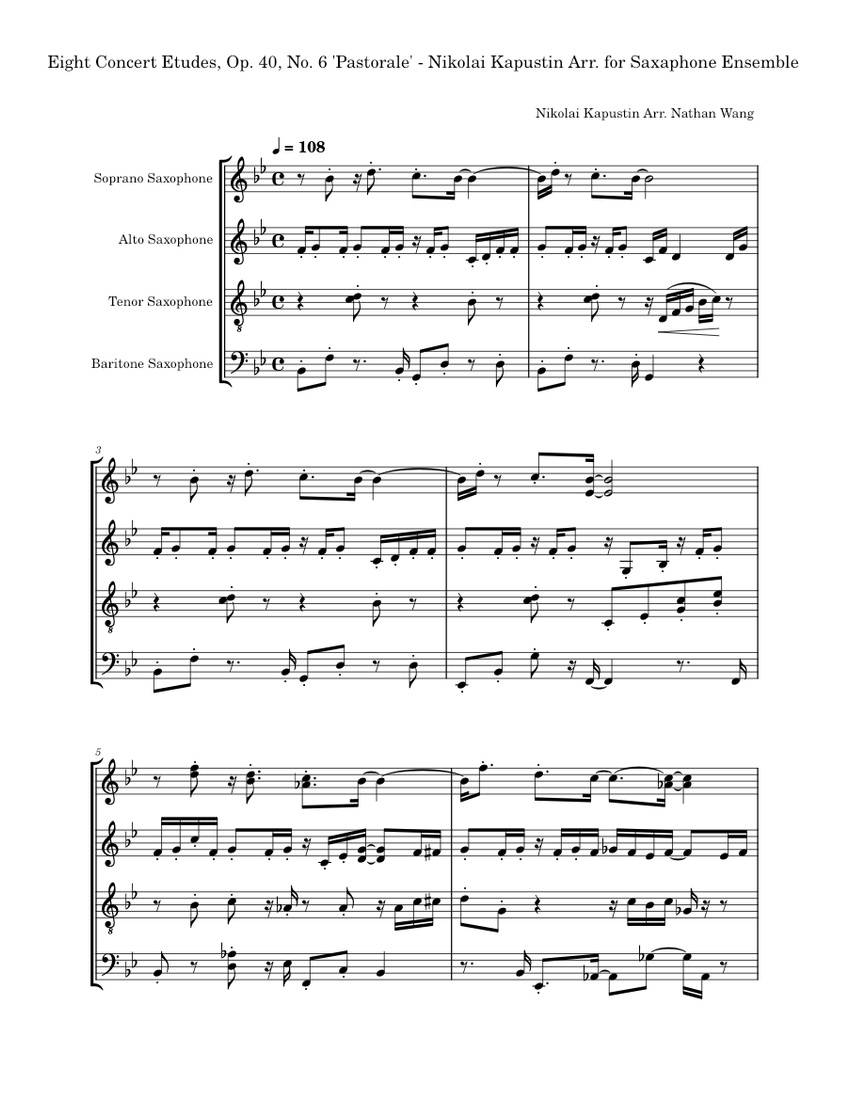 Eight Concert Etudes, Op.40, No.6 'Pastorale' – Nikolai Kapustin
