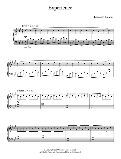 Experience (abridged) - Ludovico Einaudi (Educational Piano)