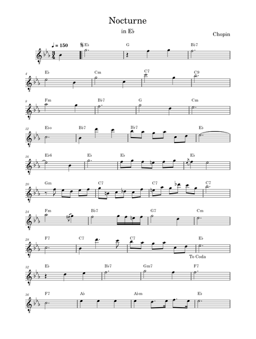 Nocturne In Eb Major, Op. 9, No. 2 – Frédéric Chopin Nocturne in E flat - Chopin