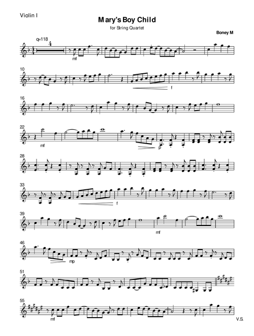 Mary's Boy Child (Arr. Room with a View Music) - Jester Hairston (String Quartet)